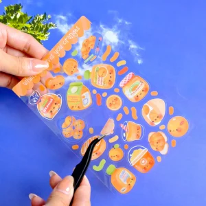 Custom A4 A5 A6 Full Color Printed Waterproof Self-adhesive Vinyl Sheets Custom Logo Kiss Cut Sticker Sheets