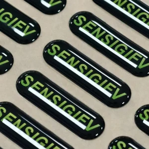 Custom Adhesive Business Logo Printing Round Resin Epoxy Sticker Crystal Dome 3D Custom Epoxy Sticker
