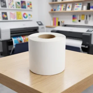 Custom Adhesive Labels Paper Roll Vinyl Label Adhesive Paper for Inkjet Printing Printer Packaging Stickers