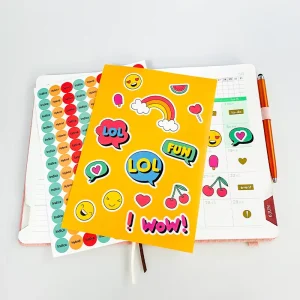 Custom Adhesive Labels Printing Eco Kiss Cut Paper Material Journal Planner Sticker