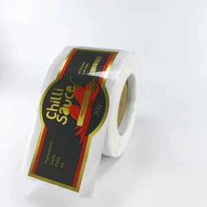 Custom Adhesive Labels Roll Waterproof Vinyl Adhesive Food Product Label