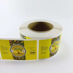 Custom Adhesive Labels Stickers Strong Stickiness No Residue Easy to Use Roll Plastic Waterproof Labels