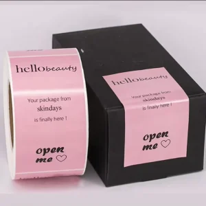 Custom Adhesive Printing Eco friendly Glossy Surface Waterproof Vinyl Food Packing Label Stickers Oil Proof Roll Food Labels