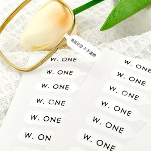 Custom Adhesive Printing Rings PVC Jewelry Clothing Tag Labels Price Private Waterproof Logo Sticker