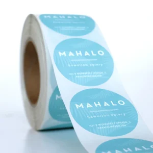 Custom Adhesive Roll Vinyl Circle Label Sticker Waterproof Round Sticker Printing