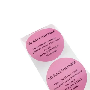 Custom Adhesive Roll Vinyl Waterproof Round Stickers for Supermarket Packaging Labels