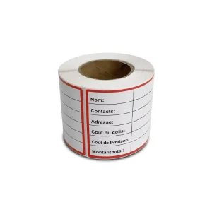 Custom Adhesive Stickers Africa Logistics Labels 120x60MM 200 Pcs Roll Waterproof Strong Adhesive Writable Paper