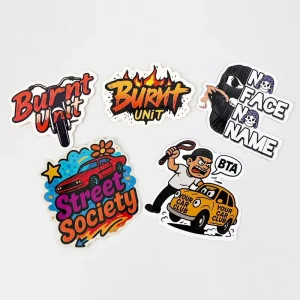 Custom Adhesive Vinyl Printed Printing Decal Die Cut Sticker Matte Outdoor Private Design Logo Stickers