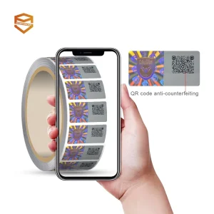 Custom Anti-Counterfeiting Scratch-Off Hologram QR Code Label Sticker Printer Premium Packaging Labels