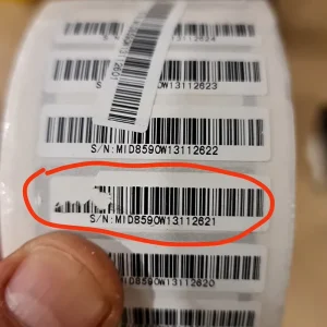 Custom Antistatic Adhesive Sticker Acrylic Blank Label for Self Printing Barcode Design Paper Material with Warning Use