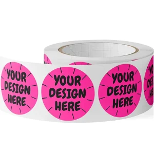 Custom Any Text Image Adhesive Printing Round Label Stickers Circle Waterproof Vinyl Sticker Roll Private Label Logo Stickers