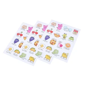 Custom Art Paper Cartoon Sticker Self Adhesive School Classroom Teacher Reward Label Digital Printed Cute Decal