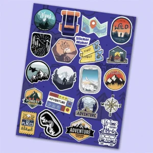 Custom Bluey Vinyl Transparent Aesthetic Mirror Label Sticker Sheets
