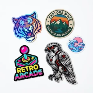 Custom Brand Logo Adhesive Waterproof Vinyl Gift Sticker Gloss or Matt Die Cut Craft Sticker