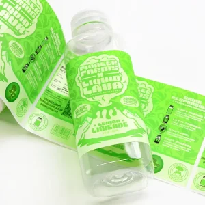Custom Brand Logo Beverage Can Transparent White Vinyl Label Sticker Personalized Juice Bottle Waterproof Packaging Label