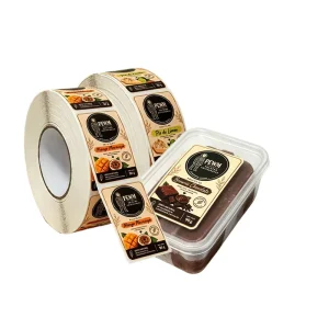 Custom Brand Logo Label Stickers Waterproof Vinyl Adhesive Sticker Printing Seal Label Food Packaging Labels for Paper Bag
