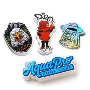 Custom Brand Logo Printing Vinyl Stickers Waterproof PVC Adhesive Paper Laptop Decal Die Cut Stickers