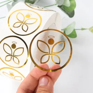 Custom Car Clear Self Adhesive Transparent Vinyl Sticker Transparent Gold Foil Sticker Sheet Transparent Stickers with Logo