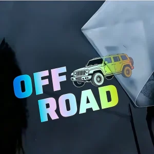 Custom Car Transfer Sticker Logo Removable UV Transparent Car Hologram Die Cut Sticker