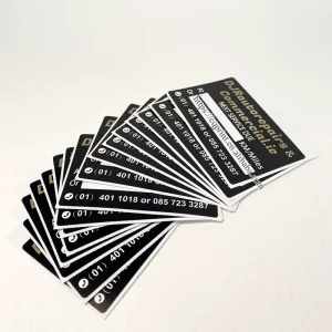 Custom Car Window Service Contact Number Warranty Adhesive Roll Stickers Waterproof Double-Sided Printing Label