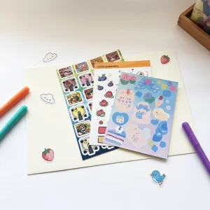 Custom Cartoon Adhesive Vinyl Die Cut Stickers Many Kinds PVC & Writing Paper Options