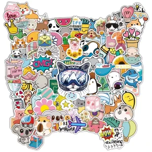 Custom Cartoon Graffiti Stickers Waterproof Vinyl Adhesive PVC Label Stickers for Water Bottle Suitcase Laptop Decor Decals