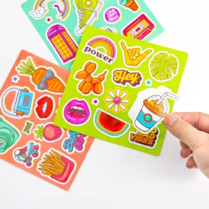 Custom Cartoon Kiss Cut Stickers Double Transparent Full Color Printing Die Cut Stickers