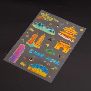 Custom Cartoon Logo Waterproof Transparent Vinyl Label Stickers Printing Design Logo Clear Adhesive PVC Stickers Sheet