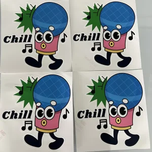Custom Cartoon PVC Vinyl Self Adhesive Waterproof UV Resistant Eco Friendly Reusable Car Stickers Decals Decorative Posters