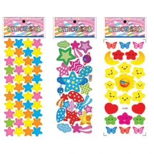 Custom Cartoon Pvc Teen Star Stickers for Kids Puffy Handwritten Laptop Water Bottle Stickers Skateboard Stickers