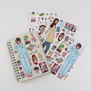 Custom Cartoon Sticker Sheet with Multi Design Layout for DIY Scrapbook and Creative Decoration