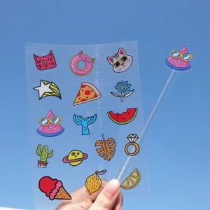 Custom Cartoon Transparent Vinyl Sticker Waterproof Die Cut Logo Clear Sticker for Packaging Branding