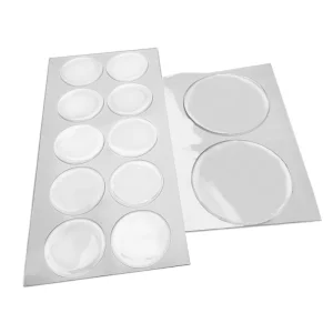 Custom Clear Epoxy Round Stickers Adhesive Non Yellowing 3D Domed Resin Transparent Sticker Label for Covering Printings