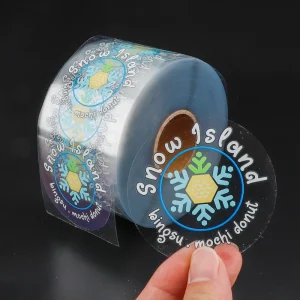 Custom Clear Label Vinyl PVC Printing Etiquette Packaging Round Sticker Waterproof Food Bottle Jar Transparent Sticker With Logo