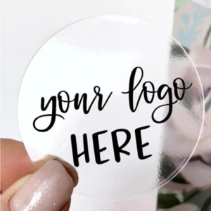 Custom Clear Labels Waterproof Transparent Logo Stickers for Business Branding Personalized Adhesive Stickers