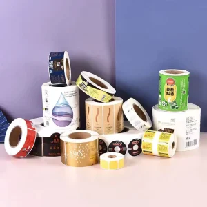 Custom Clear Stickers Roll Waterproof Logo Stickers Packaging Labels for Small Business