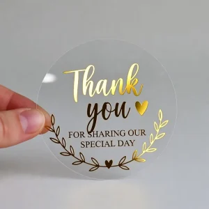 Custom Clear Stickers Transparent Vinyl Die Cut Personalized Logo