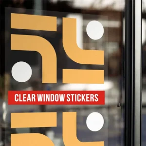 Custom Clear Window Clings Glass Vinyl Sticker Film UV Printed Logo Sign Decal Reusable Store Shop Hotel Decoration