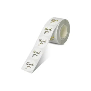 Custom Color 50MM Round Paper Waterproof Heat Resistant Oil Proof Writable Strong Adhesive Stickers for Thank You & Birthday