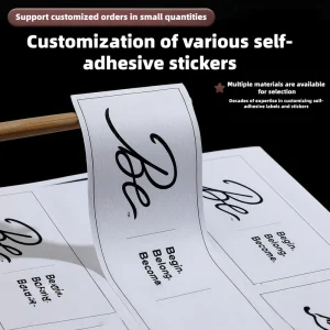 Custom Color Printed Textured Paper Stickers Waterproof Eco Friendly SelfAdhesive Scrapbooking Journaling Planner Gift Wrap DIY