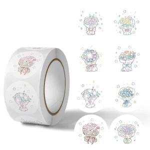 Custom Color Printed Vinyl Roll Stickers Each Roll Includes a Variety of Designs and Can Be Used for Decoration