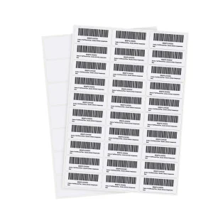 Custom Color Thermal Packaging Film Label Sheets Waterproof Printing Barcode Sticker A4 Letter Size Woodfree Material