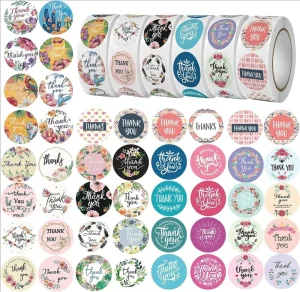 Custom Colorful Roll Stickers Holiday Baking Gift Waterproof and Oil Resistant Round Seal Sticker Adhesive Labels