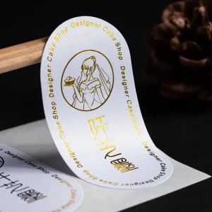 Custom Cosmetic Adhesive Gold Foil Sticker Perfume Glass Bottle Logo Label