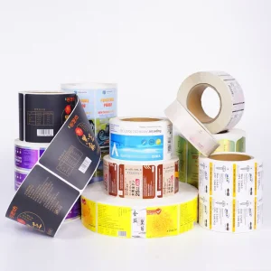 Custom Cosmetics Product Logo Bottle Coated Paper Labels Tag Vinyl Sticker Adhesive Printing Waterproof Labels