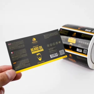 Custom Cosmetics Product Logo Bottle Paper Labels Tag Vinyl Foil Gold Sticker Adhesive Printing Waterproof Labels