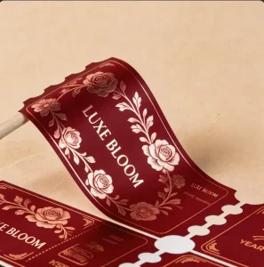 Custom Cosmetics Product Logo Bottle Paper Labels Tag Vinyl Foil Gold Sticker Adhesive Printing Waterproof Labels Printing