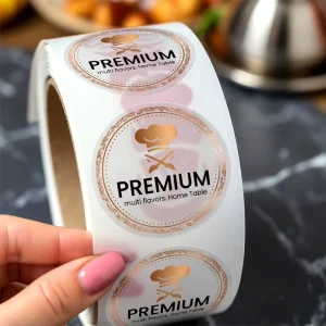 Custom Cosmetics Product Logo Bottle Paper Labels Tag Vinyl Foil Gold Sticker Adhesive Printing Waterproof Labels Printing