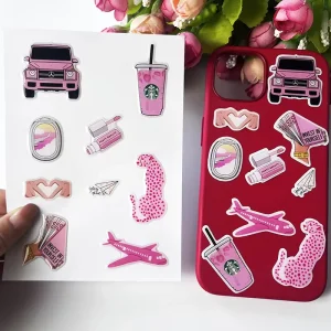 Custom Crystal Glue Creative Gifts Environmentally Friendly 3D Transparent Epoxy Dome Phone Sticker Sheet for Phone Cases