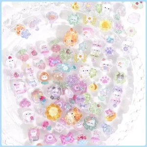 Custom Cute Acrylic Decorative 3D Animal Cartoon Stickers for Planners Girls Promotional Gifts